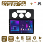 Android Carplay Auto Raadio Volkswagen Caddy 2K 3 III 2004 - 2010 jaoks Multimeediam&auml;ngija Peaseade Stereo GPS Navigatsioon BT WIFI 2+32GB 1+16GB