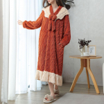 Naiste s&uuml;gis- ja talveriided, mugav puuvillane samet &ouml;&ouml;s&auml;rk, soe ja mugav pidžaamad ja &ouml;&ouml;s&auml;rgid L beež