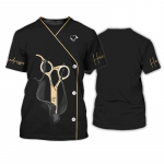 Juuksur juuksur T-s&auml;rgid naiste vormiriided R&otilde;ivasalong barberia meeste s&auml;rk groomer kosmeetik kaunitar Odav professionaalne M