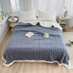 Talvine lambanahast tekitekk (kaks &uuml;hes) korall flanell diivan autokate tekk kontori l&otilde;unapaus r&auml;tik konditsioneeri tekk 70x100cm