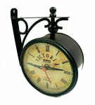 Victoria raudteejaam Kahepoolne Raudtee Must Pulberv&auml;rvitud Kell Funktsionaalne Kell Kodu Dekoratsioon