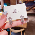 925 Silver Needle Fashion Full Diamond Viieharulised t&auml;hek&otilde;rvar&otilde;ngad Retro High Sense Online Kuulsuste k&otilde;rvar&otilde;ngad T&auml;htk&otilde;rvar&otilde;ngad Naine.