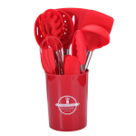 15 tk silikoonist k&ouml;&ouml;gin&otilde;ude komplekt roostevabast terasest k&auml;epidemega toiduvalmistamisn&otilde;ud Spaatliga lusikas toiduklambriga k&ouml;&ouml;giriist koos hoiu&auml;mbriga khaki silicone tube handle 15-piece set