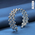 925 sterlingh&otilde;bedast heledast libisevast helmest k&auml;ev&otilde;ru Moodsad pulmaehted 55MM