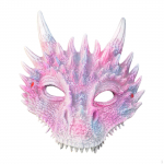 3D Dragon Mask Cosplay kost&uuml;&uuml;m kogu n&auml;gu peofestivali rollim&auml;nguks roosa
