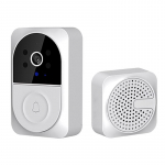 Juhtmevaba nutikas uksekella seire video uksekell WiFi visuaalne uksekell reaalajas h&auml;&auml;lk&otilde;ne sisetelefoni nutikas turvauksekaamera valge