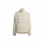 Adidas Originals Poplin Hz Tt Br&auml;ndilogo Tr&uuml;kk K&auml;ngurutasku Kapuutsiga Jakk Naiste Jakk Helebeež HL9311 S-M