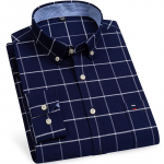 Puuvillane Oxfordi s&auml;rk, suur suurus S~7XL, vabaaja &auml;rimeeste ruudulised s&auml;rgid, ruudulise disainiga, tavaliistuvad pikkade varrukatega meeste pluusid. XXL
