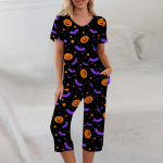 2-osalised komplektid naistele suvine l&uuml;hikeste varrukatega topp ja taskutega p&uuml;ksid. Pehmed treeningkomplektid L must