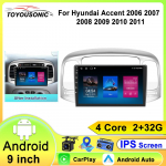 Hyundai Accent 3 2006 - 2011 Autoraadio Multimeedia Video M&auml;ngija Navigatsioon GPS Android Ei 2din 2 din dvd 4 core 1GB+32GB carplay