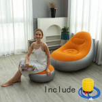 Moodne t&auml;ispuhutav diivan Vabaaja kott-tool Laisk diivanikomplekt V&auml;litingimustes kokkupandav lamamistool Voodi Kohev iste Tatami jalatool Magamistoatool oranž