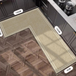 K&ouml;&ouml;givaip L-kujuline libisemiskindel p&otilde;randamatt Diatomiga muda imavad matid Kodukaunistuse vaip &Otilde;li imav imitatsioon Linased vaibad 80x120x45cm