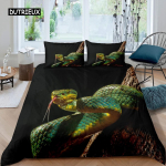 Madu tekikate komplekt Roheline madu voodipesu komplekt Mikrokiud Loomateemaline voodipesu poistele meestele Kahekohaline Queen King Size tekikate EU single(135x200cm)