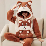 Pidžaamakomplekt Paks talvine flanell Koduriided Naiste soojad magamisriided P&uuml;ksid Paarid Kodup&uuml;ksid S