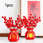 Decorative Vase in Money Pouch Desktop Ornament for Kitchen Wedding 6cmx6.5cm