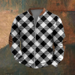 Meeste Retro Casual gradienttr&uuml;kiga kampsun L