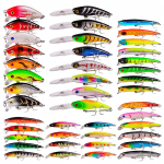 Kalastusp&otilde;hjade Komplekt Kunstlik K&otilde;va S&ouml;&ouml;t Bioniline Kalastusl&otilde;ks Minnow S&ouml;&ouml;t Swimbait Crankbait L&otilde;ksud 43