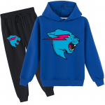 Mood Mr Beast Valgustus Kass Laste Poiste Kampsun Puuvillased kapuutsi ja p&uuml;kste komplektid 170 ultramariin sinine v&auml;rv