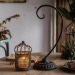 Candle Holder Stand Easy to Use Ideal Gift Hollowed Out Candlestick Table Centerpiece