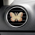 Rhinestone Butterfly autoparf&uuml;&uuml;m teemant v&auml;rviline liblikas auto &otilde;huv&auml;rskendaja parf&uuml;&uuml;miklamber Autodekoratsiooni tarvikud interj&ouml;&ouml;r sinine