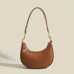 Niche Design Retro kaenlaaluste kott tekstuuriga &otilde;lakott Kerge luksuslik poolkuu sadulakott K&auml;si Crossbody kott One Size pruun