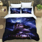 Genshin Impact Prindiga Kolmeosaline Voodipesukomplekt Moekaup Poistele V&otilde;i T&auml;iskasvanutele Vooditele Tekikotid Padjap&uuml;&uuml;rid Voodipesukomplekt EU Single 135x200cm