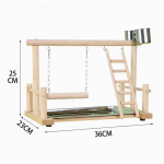 Puidust papagoi m&auml;ngualus Bird Plays Stand Cockatieli m&auml;nguv&auml;ljak Ahvena j&otilde;usaali m&auml;nguv&auml;ljaku redel metallist s&ouml;&ouml;tja taldrikuga lindude tarvikud