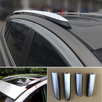 Otsakatte katusereeling 4tk/komplekt Autotarvikud Otsevahetuskork H&otilde;bedane + Must Praktiline kasutada CHINA