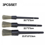 3 tk auto salongi puhastusharjade komplekt Konditsioneeri &otilde;hutusavad armatuurlaua istme tolm mustuse puhastushari autode pesuriistad must