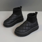 KT2819 Naiste k&otilde;rge s&auml;&auml;rega soojad puuvillased kingad, s&uuml;gis/talv 2024, paksu tallaga, &uuml;hev&auml;rvilised, sametvoodriga, k&otilde;rgust suurendavad 39 valkjas v&auml;rv