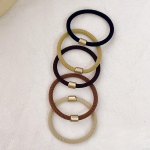 5 tk/kott Naiste k&otilde;rge elastsusega juuksepaelad t&uuml;drukutele hobusesabahoidja juuksen&ouml;&ouml;r kummipael peapael Juuste aksessuaarid kerge kohvi v&auml;rv