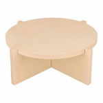 Set de 3 supports ronds sur pied en bois