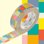 Masking tape mosa&iuml;que couleurs vives - 1,5 cm x 7 m