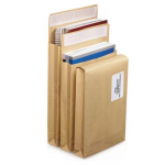 5 pochettes kraft renforc&eacute;es d&eacute;pliables - 26 x 28 cm