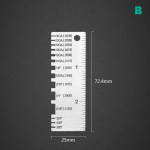 0-36 &uuml;mmargune Awg Swg Traadi m&otilde;&otilde;t Paksused Joonlaua m&otilde;&otilde;tur l&auml;bim&otilde;&otilde;t roostevabast terasest t&ouml;&ouml;riist 72.4*25mm