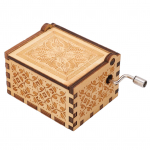 Puidust Muusikakarp Palju &Otilde;nne K&auml;sitsi V&auml;ndatav Retro Stiil Vastupidav Puit Lasergraveeringuga Muusikakarp jaoks