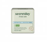 Secret Day Fresh orgaanilised vegan h&uuml;gieenisidemed, valige 6 t&uuml;&uuml;pi (V&auml;ike/keskmine/suur/&uuml;lipikk &ouml;&ouml;bimine/pikk alusp&uuml;ksid) Long panty liner 20P