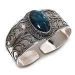 Labradorite Gemstone Handmade 925 Sterling Silver Cuff Bangle Adjustable z8y26