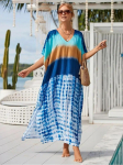 Suvised rannakleidid naiste ujumisriided, rannariided Sarongs ujumisriided Kaftan One size sinine