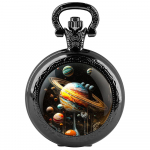 Planeet Maailm Disain Kupliga Kvarts Taskukell Vastupidava Keti ja Araabia Numbritega Meestele Naistele Loomingulised Kingitused must