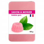 Pain de savon color&eacute; pour mouler - Bubble gum - 100g