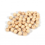 50 tk Puidust Helmed &Uuml;mmargused Puidust Helmed Auguga Ehtevalmistamiseks Kodu Dekoratsioon K&auml;sit&ouml;&ouml; 12mm Suurus 3mm ID