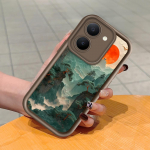 Pehme silikoonist ruudukujulise redeli mustriga telefoni&uuml;mbris, t&auml;ielikult kattev, kaamera p&otilde;rutuskindel kaitse, kummist &uuml;mbris Vivole Vivo Y27 5G pruun