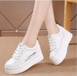 7cm EHTNE NAHK Naiste Vabaajajalatsid Valged Platvormkiil Peidetud Kontsaga Kingad Valged Kingad Tursked Tossud Rula 34 valge