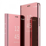 Kaitse&uuml;mbris Huawei P30 Pro jaoks, Peegel Mood Clear View &Otilde;huke Nahk Toega Kriimustuskindel Huawei P30 Pro jaoks, Roosakuld
