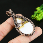 Malinga Jasper Handmade Copper Wire Wrap Jewelry Pendant 2.5 j7q53