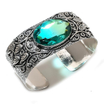 Looduslik kahev&auml;rviline turmaliin 925 sterlingh&otilde;be mansettk&auml;ev&otilde;ru reguleeritav P5a93