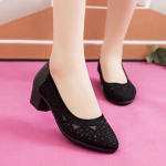 Naiste sandaalid V&otilde;rgusilmast &otilde;&otilde;nsa disainiga kivist kaunistusega pehmest nahast naiste sandaalid libisemisvastased pehme tallaga hingavad k&otilde;rged kontsad 35