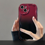 Sobib Apple 15promax mobiiltelefoni &uuml;mbris Uus aasta IPhone 14/13 Gradientpunane Armastusnukk 11/12 Silikoon iPhone 15