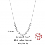ORSA JEWELS 925 H&otilde;be Mageveep&auml;rlid Helmed Kaelakee 14K Kuldkattega Paberklemm Kaelakett Barokkp&auml;rlitega Krae